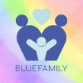 bluefamily con fondo arcoiris